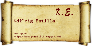 Kőnig Estilla névjegykártya